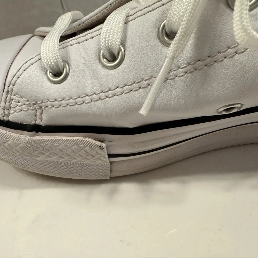 Converse Chuck Taylor All Star Lift‎ Leather High White Kid’s 6 Sneakers